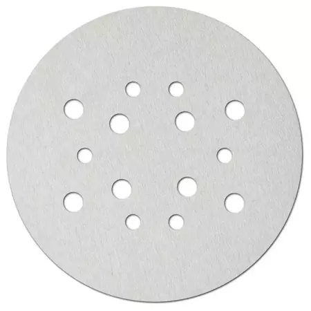 Шлифовъчни дискове с отвори за шлайфмашини за мазилка DEDRA DED7749UW2 бял, универсален, 225mm, гр.100, велкро, 5бр.