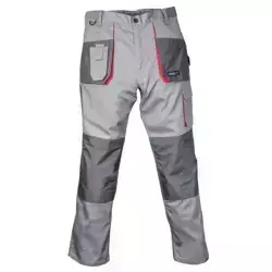 Safety trousers size XXL/58, grey, weight 190g/m2, 20% polyester 80% cotton