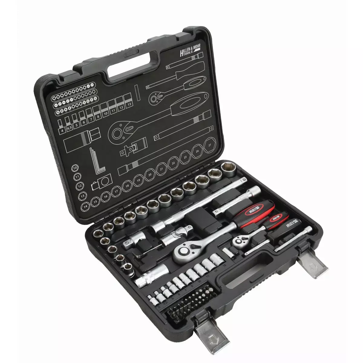 Socket wrench set 72 pieces dedra.pl