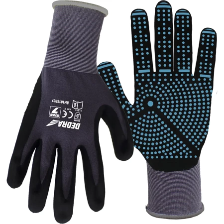 DEDRA Nitrile Pro Comfort spotted safety gloves BH1015R10 size 10