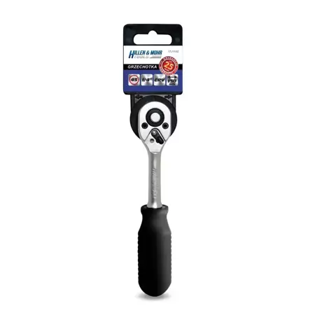 Ratchet handle 1/4", 45T, CRV6140, straight, one-material handle