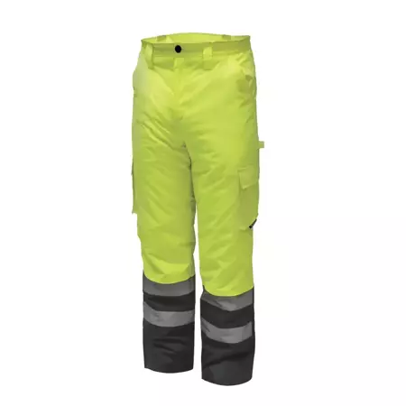 Reflective warm trousers, size XL, yellow