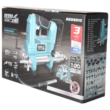 DEDRA SAS+ALL cordless lubricator DED6915 690bar