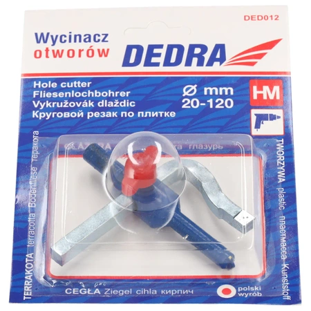 Hole cutter DEDRA DED012 for tiling, 20-120 mm