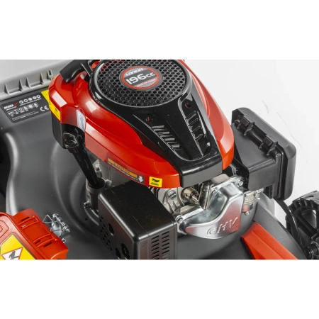 Benzīna zāles pļāvējs ar piedziņu 3,6 kW, 53 cm GARDEN DEDRA DED8725Q-53L, 196cc, ātruma regulēšana, 2 asmeņi, Loncin dzinējs