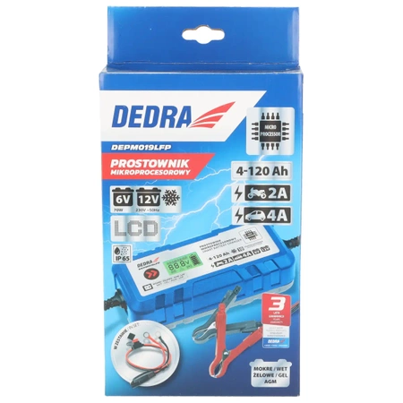 Микропроцессорный выпрямитель, зарядка аккумуляторов, DEDRA DEPM019LFP