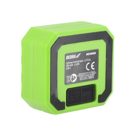 Digitální úhloměr, digitální úhloměr 3.7V, 4x90 stupňů DEDRA MC0930