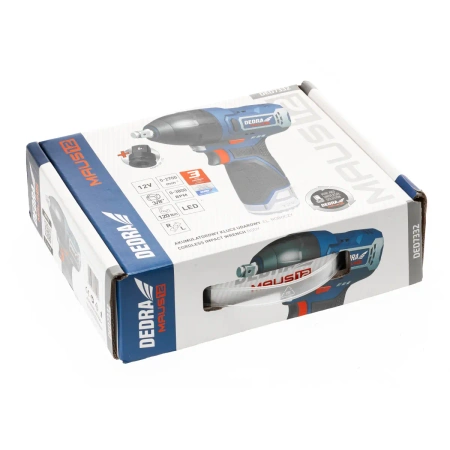 Akumulátorový rázový kľúč 12V DEDRA MAUS DED7332, 120Nm, 2700 RPM