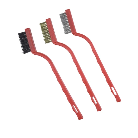 Set of 3-row brushes, DEDRA 2001P70 brass, steel, nylon, 175mm