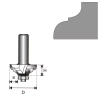 Фреза DEDRA classic II 07F182B підшипник, T8, D35,2 H15,9 R5,55 B11,1 мм