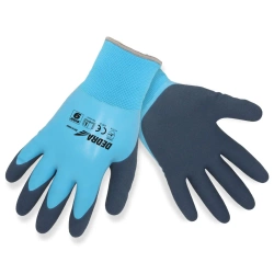 Winter protective gloves DEDRA BH1019R09 size 9, double latex