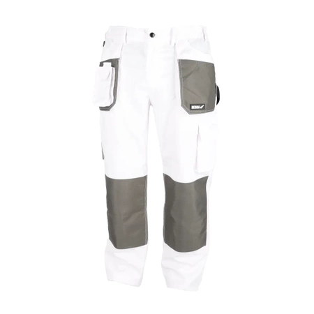 Safety trousers size M/50, white, weight 190g/m2