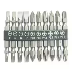 Set dvostranih bitova od 10 kom., 65mm: SL4/5/6/7, PH1/2/3, PZ1/2/3