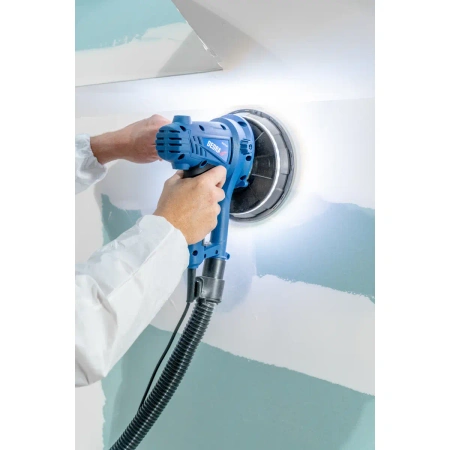 DEDRA DED7764 Ruční bruska na sádrokarton 750 W, 180mm kotouč, na sádrokarton, s odsáváním prachu