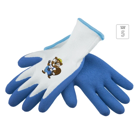 Children's latex work gloves, foamed latex, DEDRA BH1007R05 size 5 (pair)