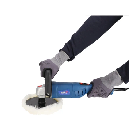 Polerka do karoserii samochodu, elektryczna DEDRA DED7955 moc 1200W, tarcza 180mm, 0-3000 obr/min