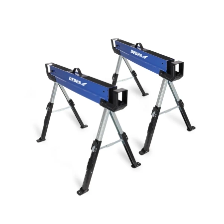 Workshop, carpentry trestles DEDRA N1103, 2 pcs, foldable, adjustable, max. load 1180kg/pair.