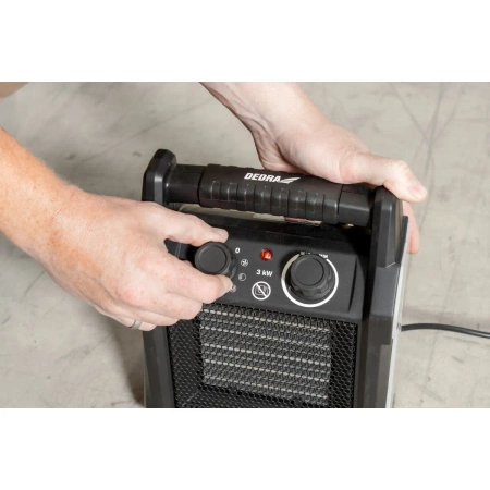 PTC Electric Heater 3.0 kW DEDRA DED9931C4, 7/2000/3000W, 322 m³/h, ceramic heating element