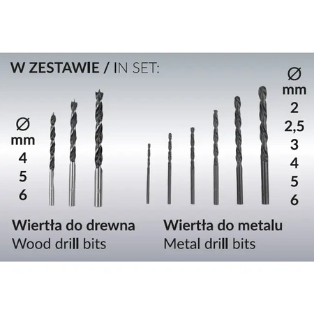 Set alata u kovčegu DEDRA SAS+ALL DED7030A02, akumulatorski odvijač, dvije 2Ah baterije, punjač, 9 pribora