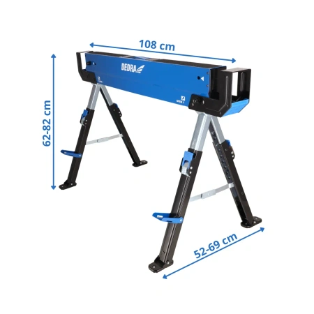 Stative pentru atelier, pentru tâmplărie DEDRA N1103, 2 buc., pliabile, reglabile, încărcătura maximă 1180 kg/pereche