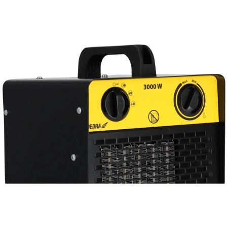 Elektrikütteseade PTC 3,0kW, kandiline, must DEDRA DED9931C1 keraamiline küttekeha