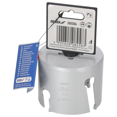 DEDRA 08X086 TCT універсальне коронкове свердло 86 мм 5/8''