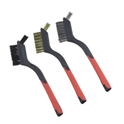 Комплект триредови четки, DEDRA 2001P72 месинг, стомана, найлон, 180 мм, дръжка от два материала