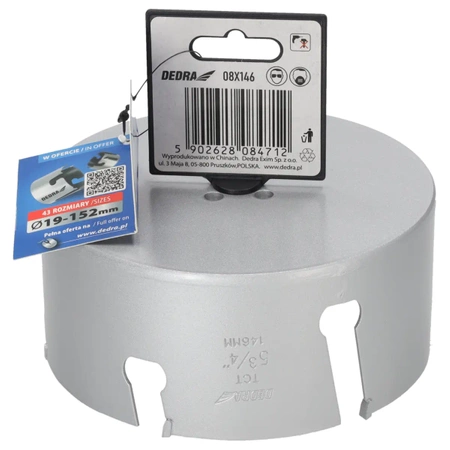 DEDRA TCT universaalne puursaag 08X146 146 mm 5/8''