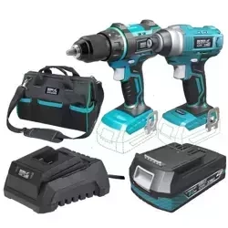 Cordless battery-powered tools set DEDRA SAS+ALL DED7018