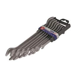 DEDRA 1409 8шт.CrV 6-22 набор гаечных ключей с открытыми кольцами