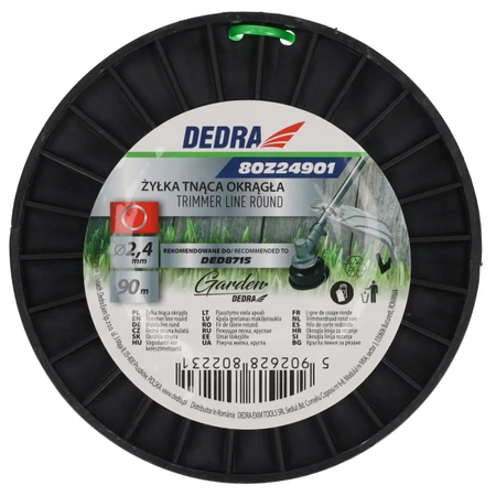Ümmargune lõikeliin 2,4mmx90m, spool, DEDRA GARDEN 80Z24901