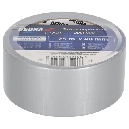 Remonta tekstilmateriālu lente “DUCT” 48mm x 25 m, DEDRA 11T2041