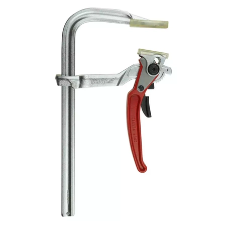 DEDRA 12A082 Скоба за дърводелска пейка с тресчотка тип F 600x120mm, стоманена скоба за дърводелска пейка