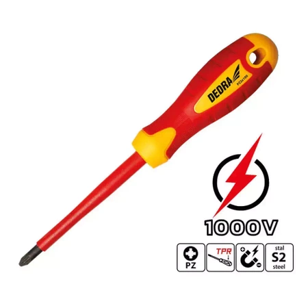 Screwdriver in isolation PZ1x80mm