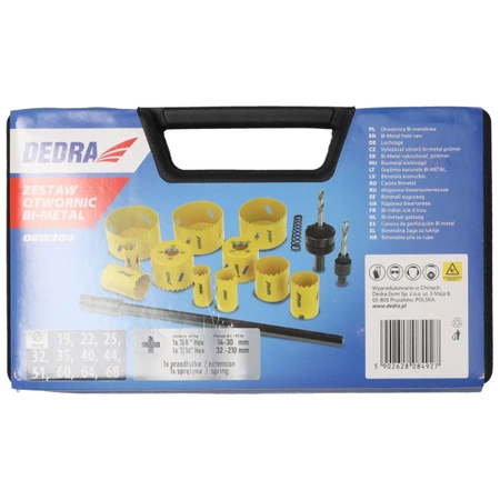 Bi-metal hole saws set