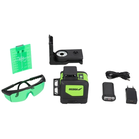 Multilaser 3D, poziomica laserowa 3D, DEDRA MC0904 zielony laser