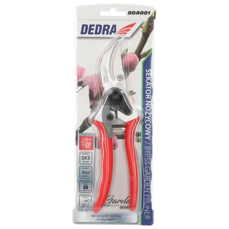 Sekator nożycowy Garden DEDRA 80A001 do cięcia żywych pędów, grubość cięcia max 20mm