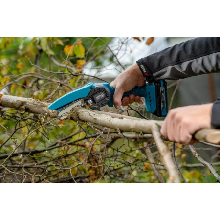 Zahradní sada v kufříku: mini řetězová pila, baterie 2Ah a nabíječka DEDRA DED7030A11 - DED6984+DED7032+DED7038 kufr