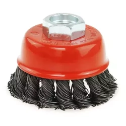 Wire brush 80mm, M14 thread, knot twisted