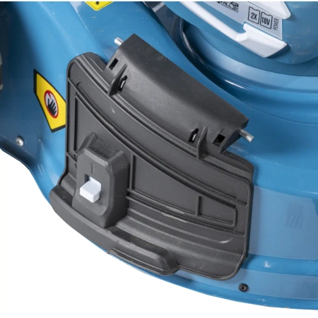 DEDRA SAS+ALL Set: Cordless Lawn Mower 2x18V DEDRA SAS+ALL DED6997X-2A5 + 2x Battery DED7035 and Charger DED7038V