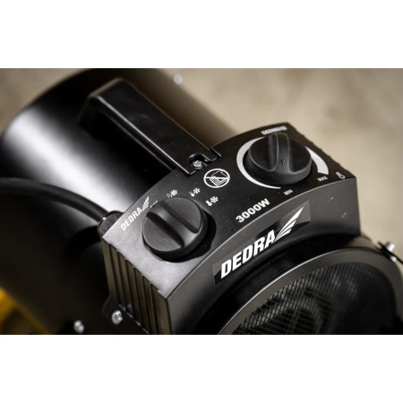 Електрически нагревател 3,0kW, кръгъл, черен DEDRA DED9931B