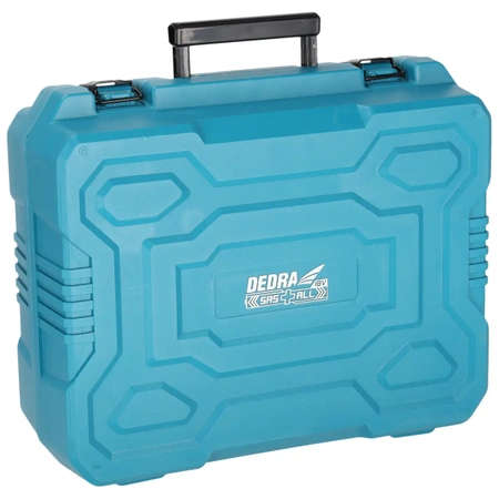 Set de unelte în valiză DEDRA SAS+ALL DED7030A06, polizor unghiular, două baterii de 4Ah, încărcător