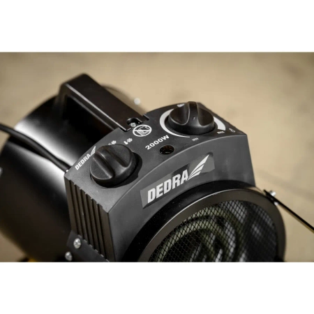 Електричний обігрівач 2,0 кВт, круглий, чорний DEDRA DED9930B