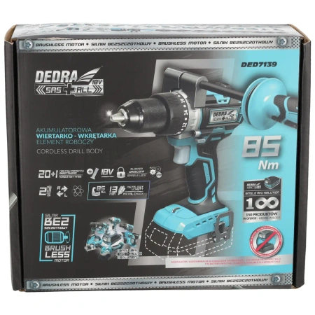 Cordless brushless drill and screwdriver 18V DEDRA SAS+ALL DED7139