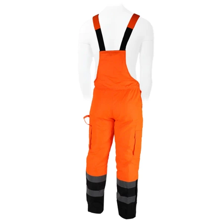Reflective warm bibpants, size XXL, orange