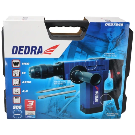DEDRA DED7849 1150 W kladivo za rušenje, udarna sila 15J, SDS-MAX