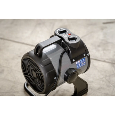 Електрически нагревател PTC 2,0kW, кръгъл, черен DEDRA DED9930C2 керамичен нагревателен елемент