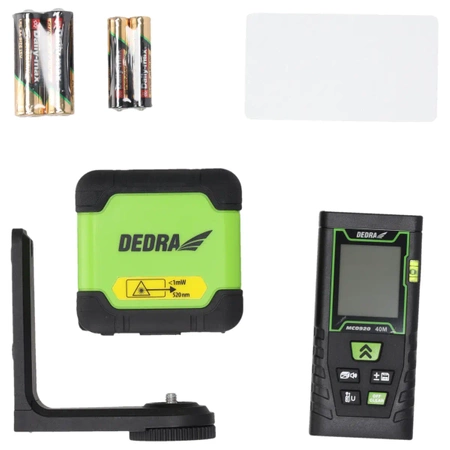 Cross-line laser, green + laser rangefinder 40m - set MC0920