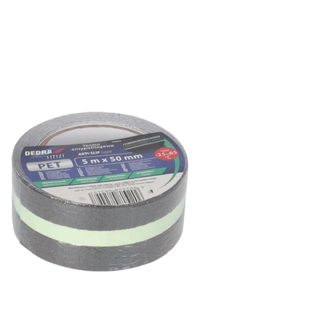 Protizdrsni trak 50 mm x 5 m, fluorescenčni trak, DEDRA 11T121