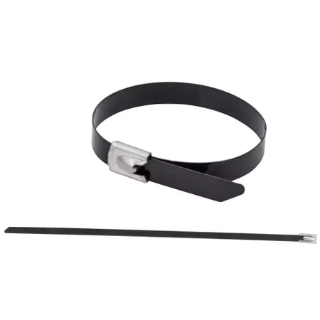 Стальные кабельные стяжки, металлическая лента, зажим DEDRA 11NC8361 с покрытием, 7,9x360мм, SS304, 20шт.